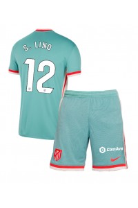 Atletico Madrid Samuel Lino #12 Babytruitje Uit tenue Kind 2024-25 Korte Mouw (+ Korte broeken)